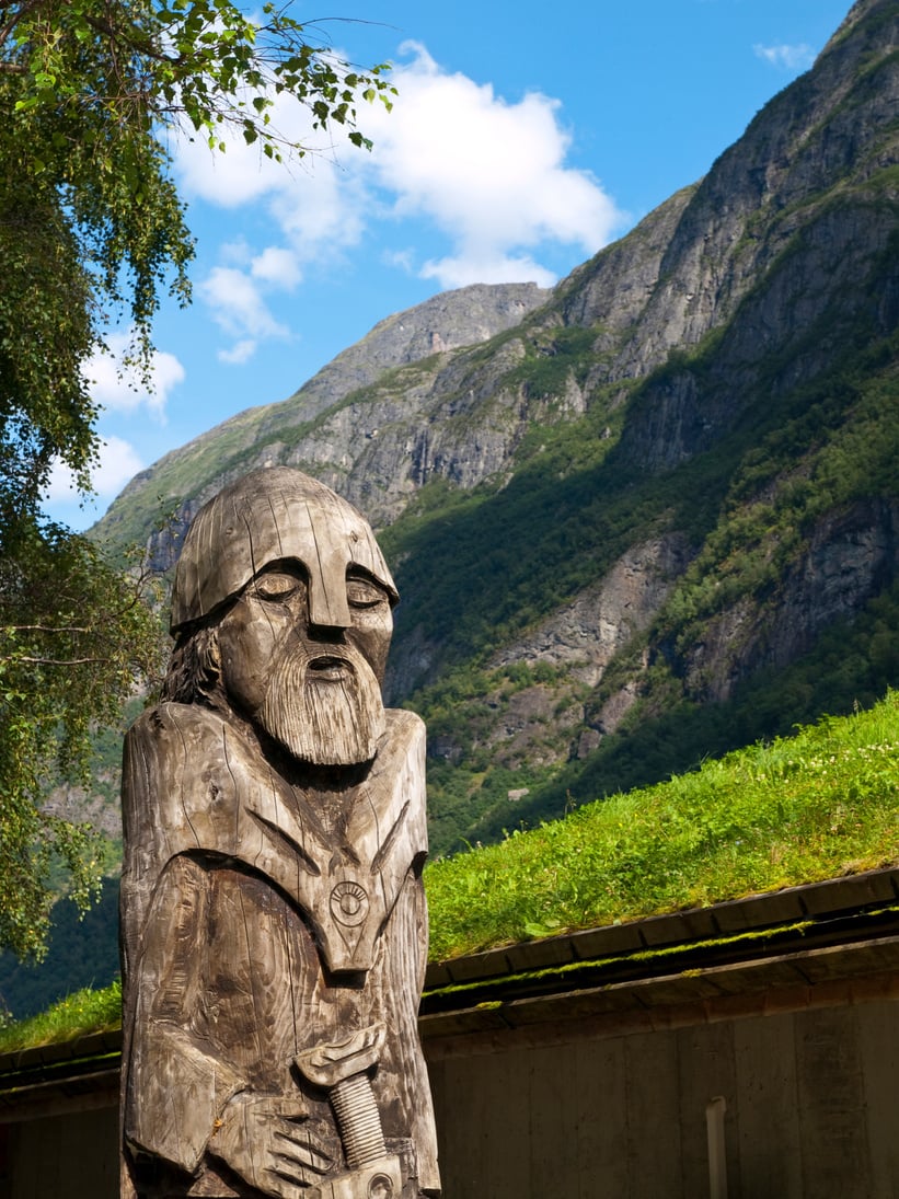 Wooden Viking Statue
